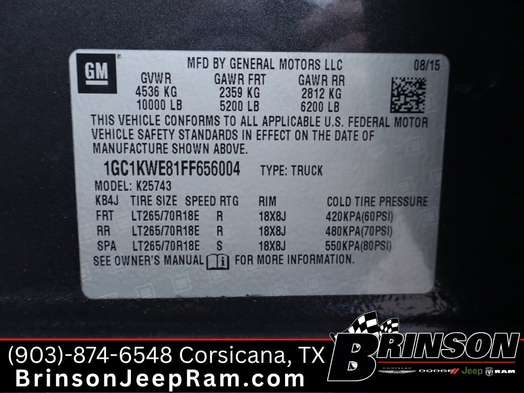 2015 Chevrolet Silverado 2500HD LTZ