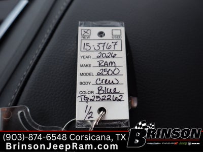 2026 RAM Ram 2500 RAM 2500 TRADESMAN CREW CAB 4X4 6'4' BOX