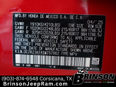 2025 Honda HR-V 2WD EX-L