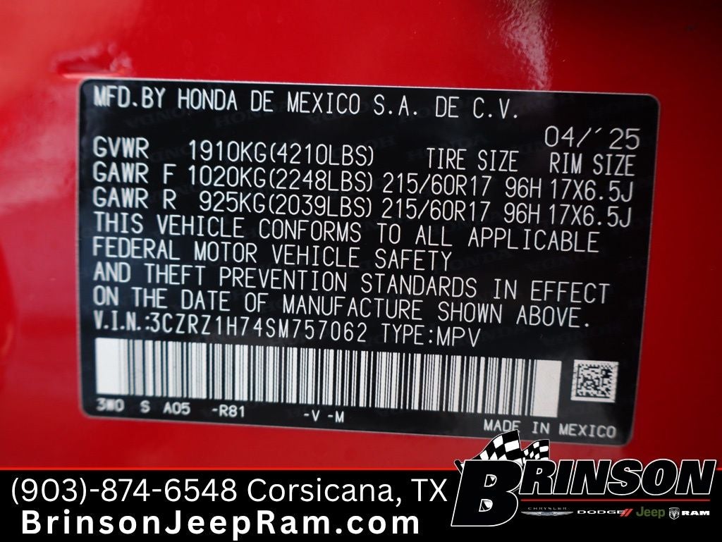 2025 Honda HR-V 2WD EX-L