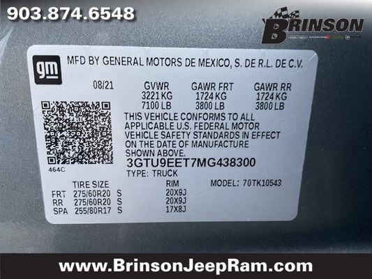 2021 GMC Sierra 1500 4WD Crew Cab Short Box AT4 in Corsicana, TX - Brinson Auto Group