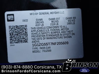 2022 Chevrolet Malibu RS